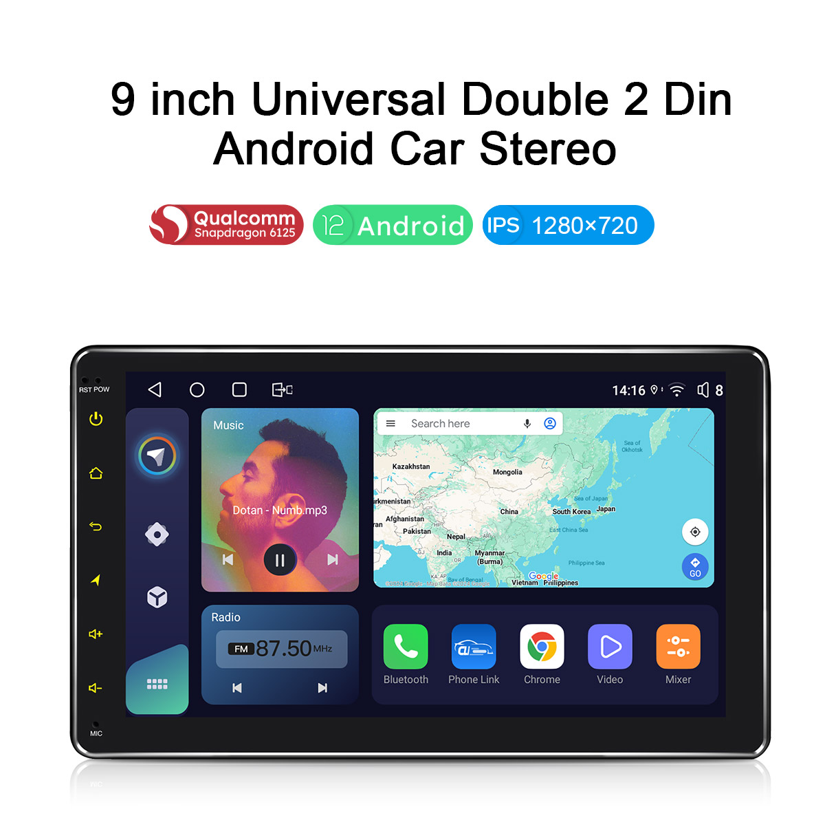 9 Inch Double 2 Din Android 12 Radio 